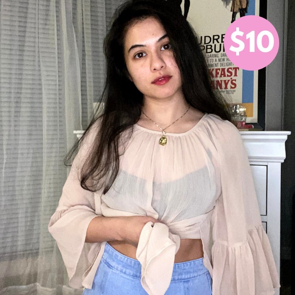 Pink Chiffon Top